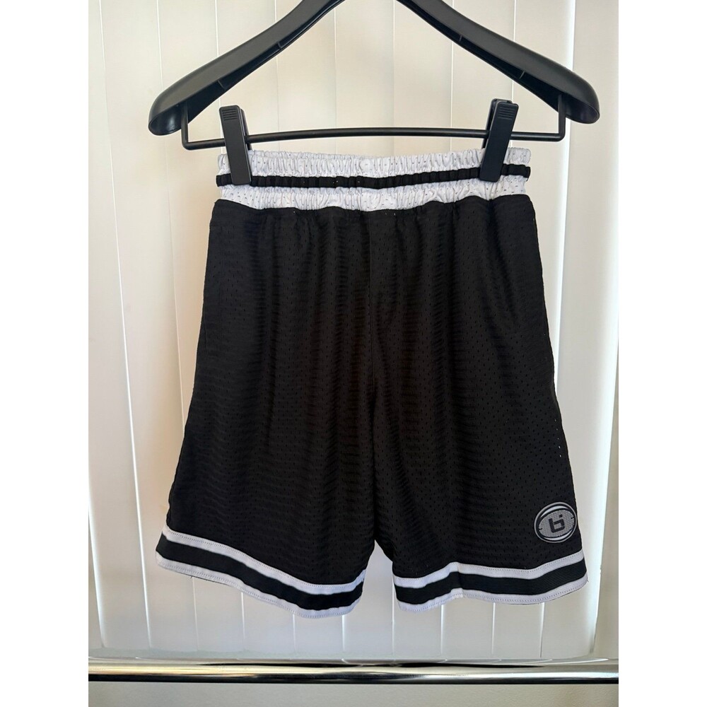 Men’s BallisLife Mesh Black/ White Basketball Shorts Size Small